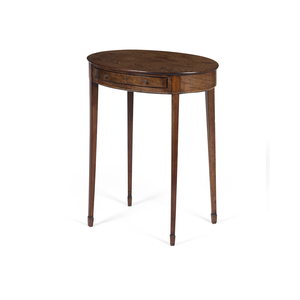 Appraisal: GEORGE III MAHOGANY OCCASIONAL TABLE LATE TH CENTURY the oval