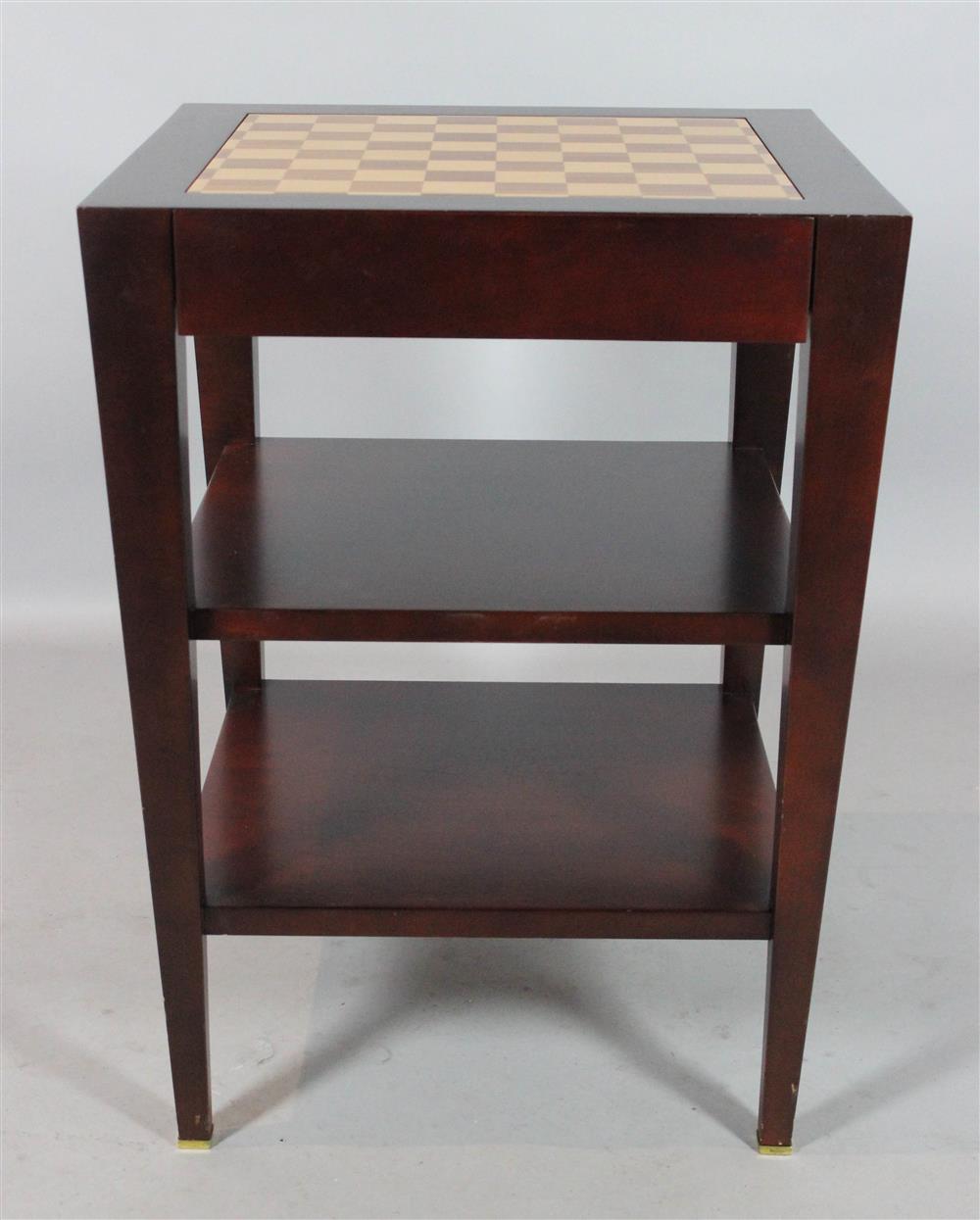 Appraisal: CONTEMPORARY MAHOGANY STAINED AND VARIOUS WOODS GAMES TABLE ESTATE OF