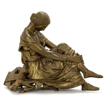 Appraisal: Gilt-Bronze Figure of Sappho Estimate -