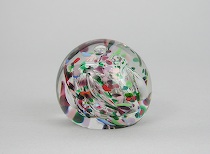 Appraisal: Art Glass Paperweight circa th Century Pretty color splashes and