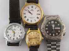 Appraisal: A mixed lot comprising a gold plated lady's Omega wrist