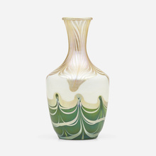 Appraisal: Steuben VASE USA c hand-blown Aurene glass h dia in