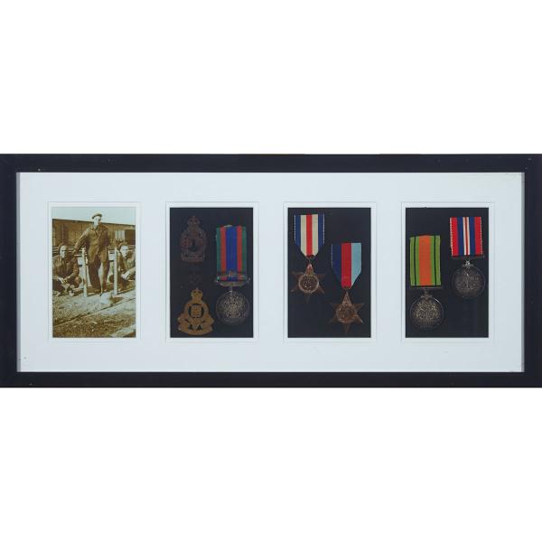 Appraisal: Three Canadian WWII Framed Memorial Groups mid th century to