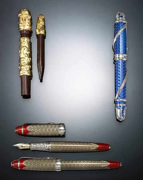 Appraisal: MICHEL PERCHIN Blue Serpent Limited Edition Fountain Pen Michel Perchin