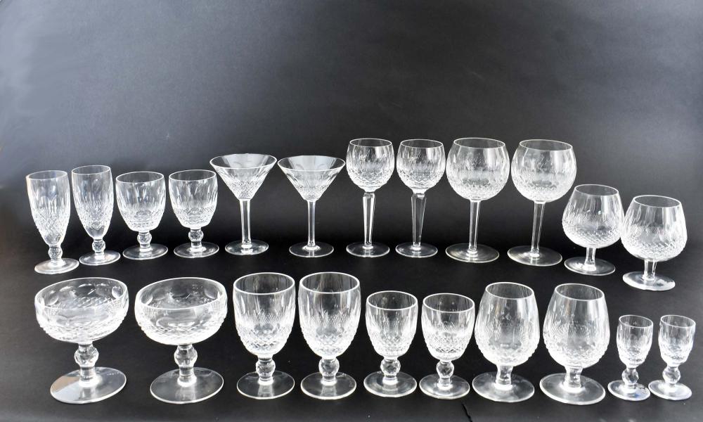 Appraisal: WATERFORD FORTY-SIX PIECE CUT-CRYSTAL SERVICE FOR FOURMost with etched Waterford