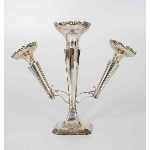 Appraisal: John and William Deakin Sterling Bud Vase Chester England ca