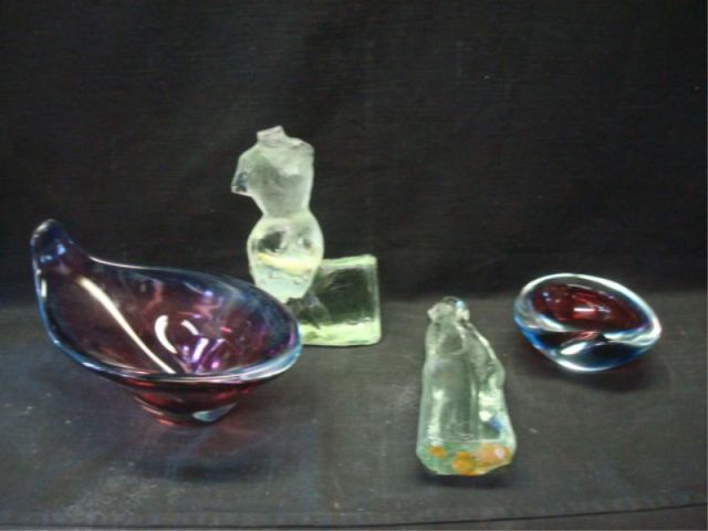 Appraisal: Lot of Midcentury art glass Dimensions Torso high