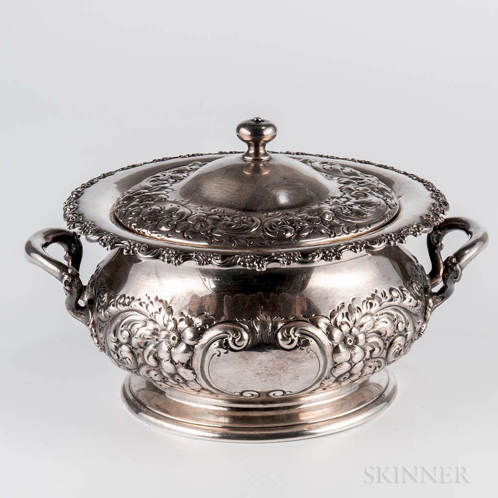 Appraisal: Mauser Sterling Silver Covered Tureen Mauser Sterling Silver Covered Tureen