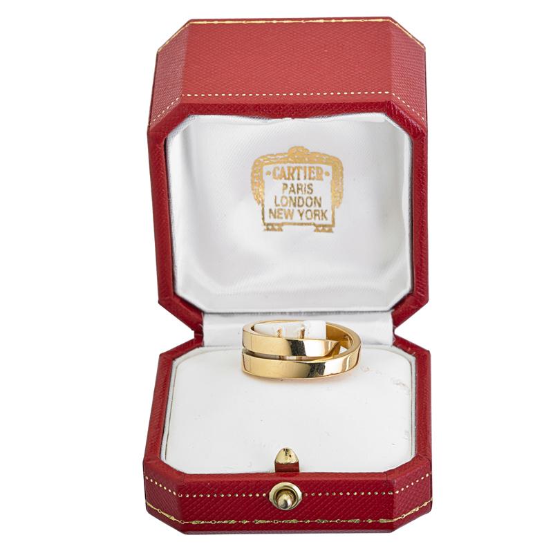 Appraisal: CARTIER K YELLOW GOLD NOUVELLE VAGUE RING Condition Report Worn