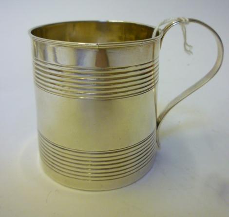 Appraisal: A LATE GEORGE III CHRISTENING MUG makers Peter and Anne