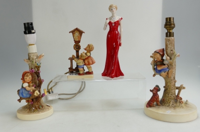 Appraisal: A mixed collection of Goebel Hummel figures to include lamp