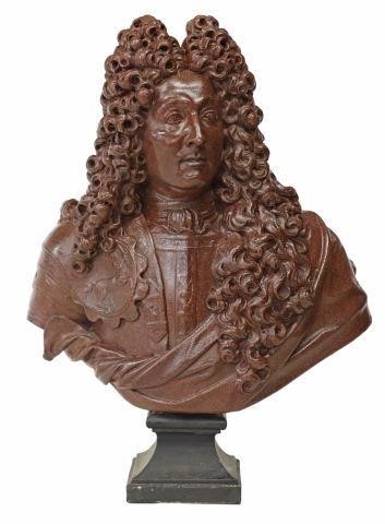 Appraisal: French cast plaster bust of King Louis XIV - signed