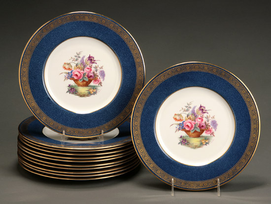 Appraisal: Set of Twelve Spode Copeland's Floral Decorated Service Plates First