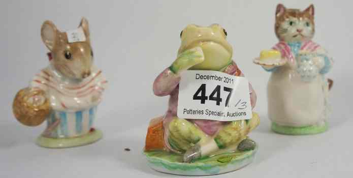 Appraisal: Beswick Beatrix Potter figures Ribby Mr Jeremy Fisher and Mrs