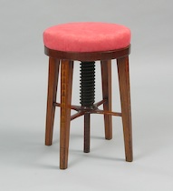 Appraisal: A Circular Adjustable Piano Stool A circular piano stool with