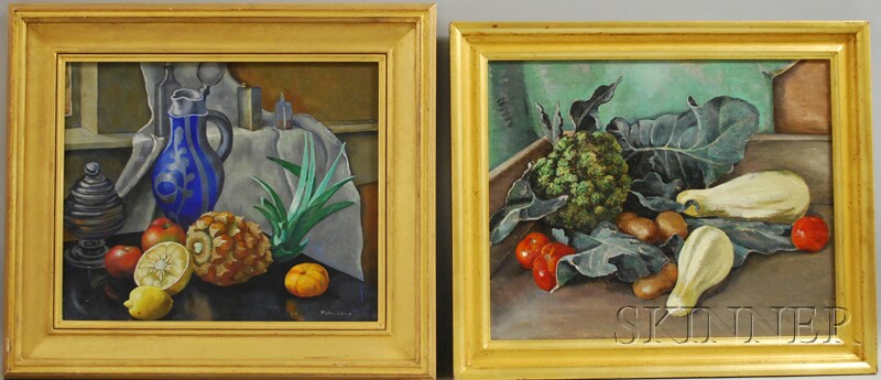 Appraisal: Molly Burroughs Luce American - Two Works Still Life with