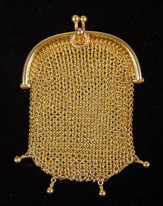 Appraisal: k Yellow Gold Divided Mesh Bag grams Excellent condition x