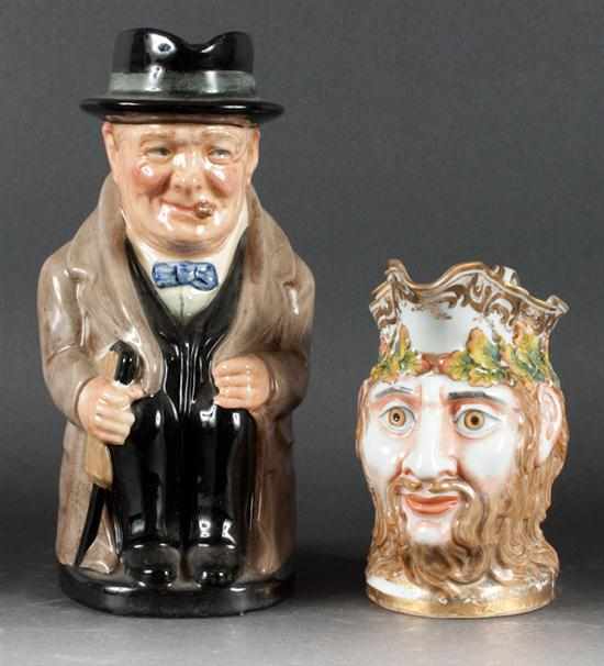 Appraisal: Royal Doulton china Winston Churchill toby jug and a Capodimonte