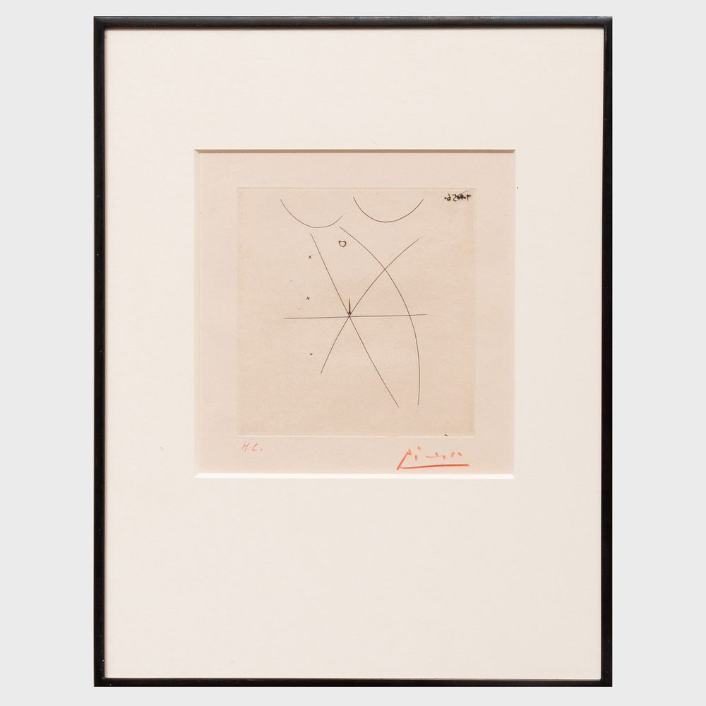 Appraisal: Pablo Picasso - Nu II from Estampes Originales Drypoint in