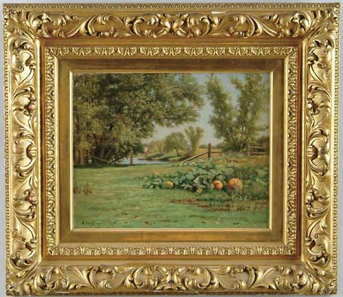 Appraisal: ALFRED T ORDWAY American - THE PUMPKIN PATCH Fine oil