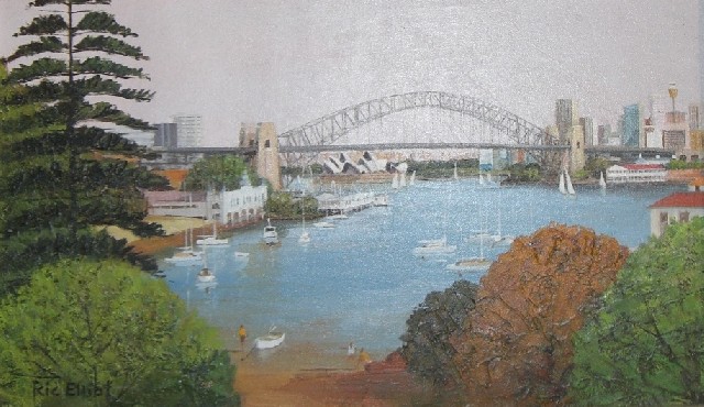 Appraisal: Ric Elliot - Lavender Bay oil on board signed 'Ric