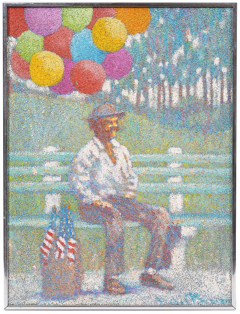 Appraisal: Henry Benson 'Balloon Man' Oil Painting Henry Benson American -