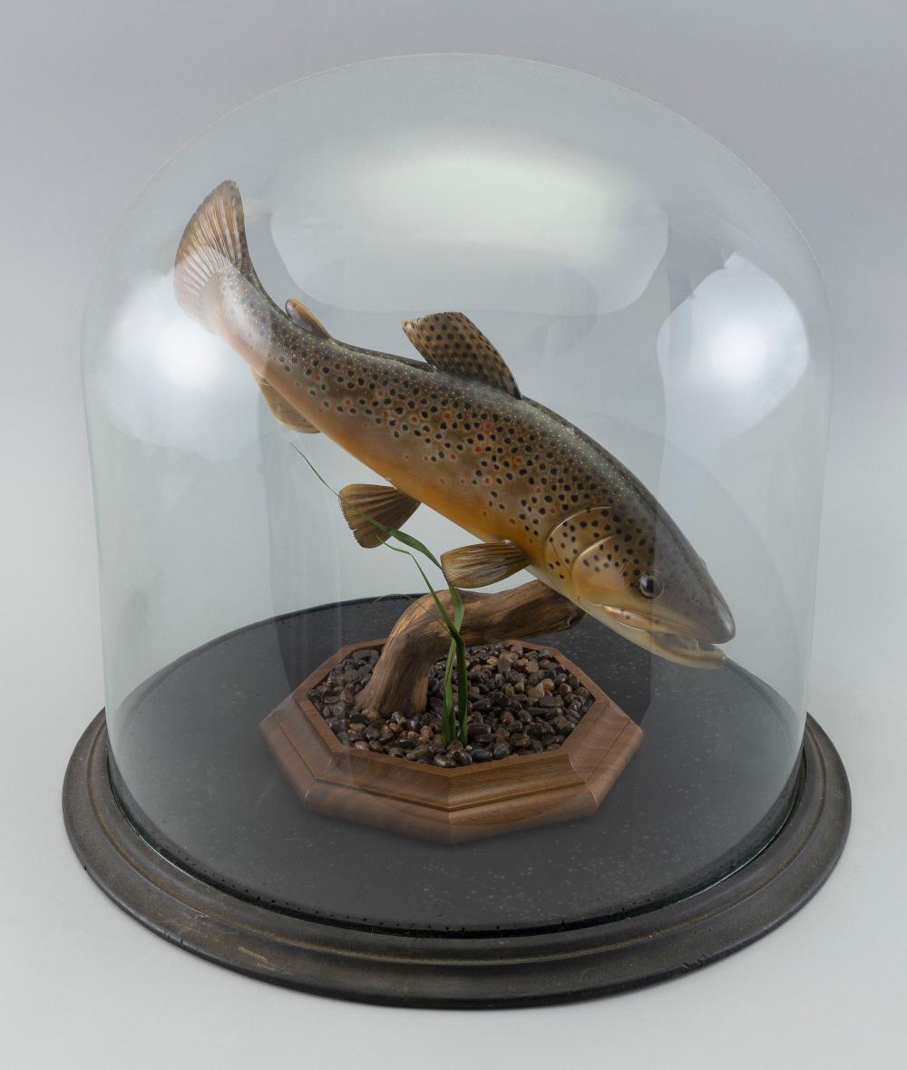 Appraisal: CARVED AND PAINTED FIGURE OF A TROUT AMERICA LATE TH