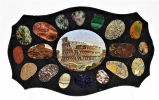 Appraisal: C Italian Micro Mosaic Specimen Paperweight ITALY TH CENTURY An