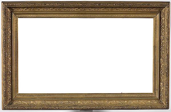 Appraisal: GROUP OF THREE FRAMES Includes a pair of gilt and