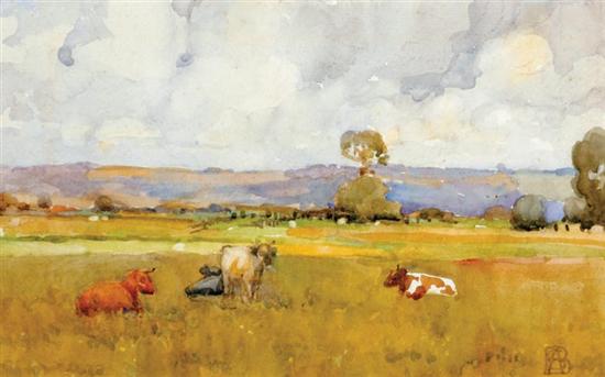 Appraisal: Anne Sterndale Bennett British - LYMPNE HILL FROM ROMNEY MARSH