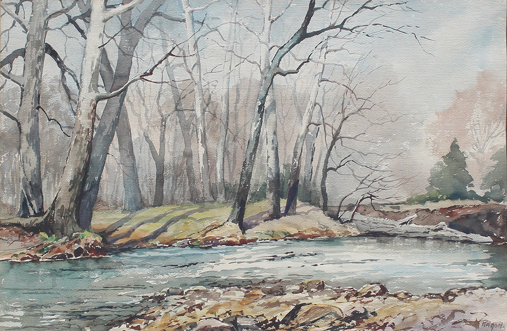 Appraisal: MCCONNELL RAGON Imogene American - ''Autumn Stream'' Watercolor '' x