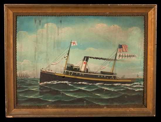 Appraisal: Otto Muhlenfeld American - Portrait of the Tugboat ''Buccaneer'' oil