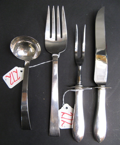 Appraisal: FOUR PIECES STERLING SILVER SERVING FLATWARE including the International Silver