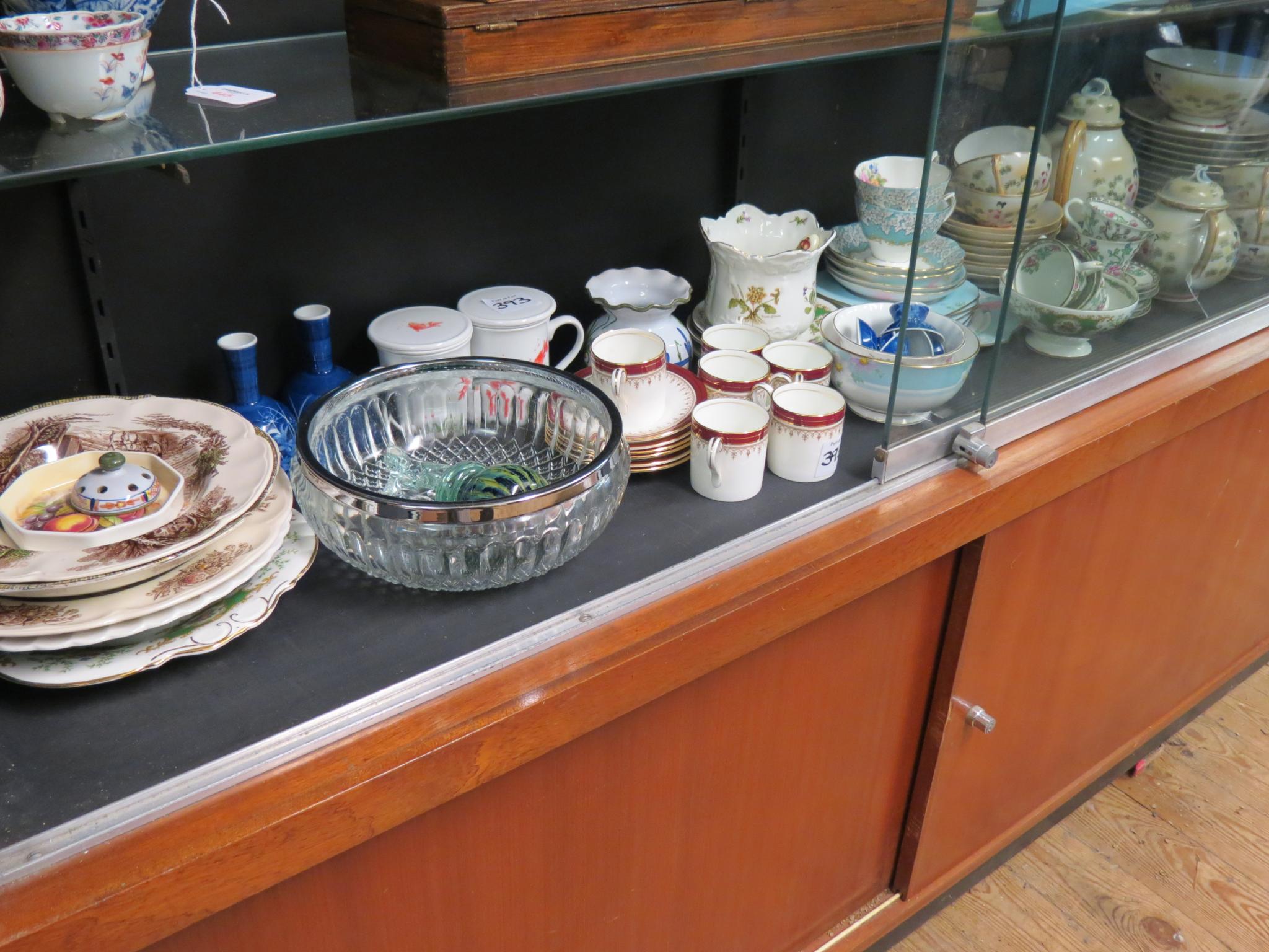 Appraisal: A quantity of household china including Chinese egg-shell and silver