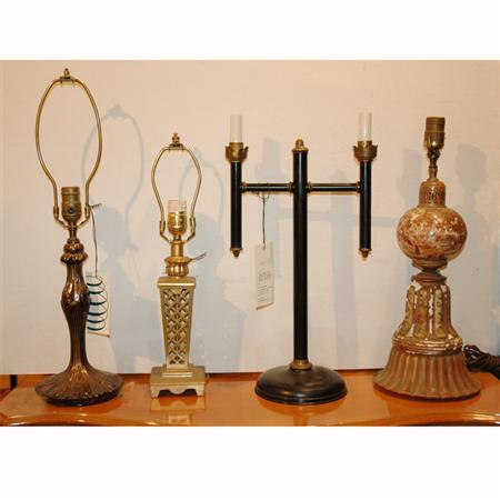 Appraisal: Group of Four Lamps Estimate -