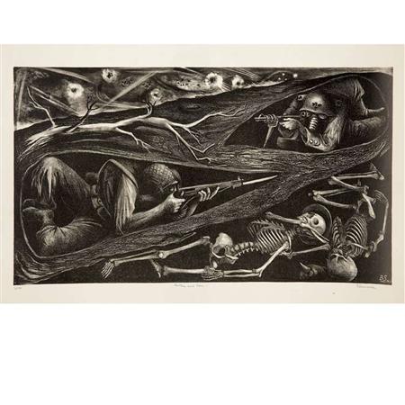 Appraisal: Benton Murdoch Spruance SOUVENIR OF LIDICE FATHERS AND SONS Two