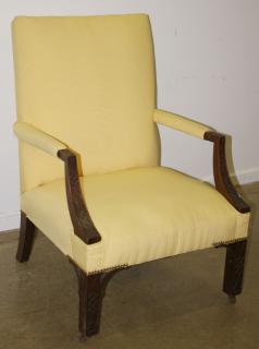 Appraisal: Chippendale Style Open Arm Chair late th early th century