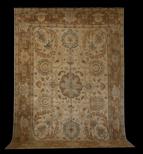 Appraisal: Semi-Antique Persian Heriz Carpet ' x '