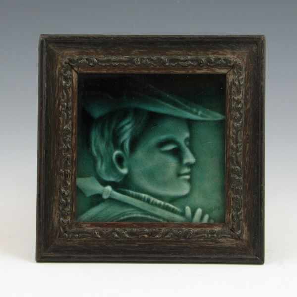 Appraisal: American Encaustic Tile in original frame No factory markings but