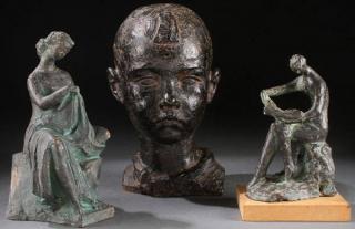 Appraisal: UKRANIAN SCULPTED FIGURES CIRCA ANTON PAVLOS UKRANIAN - A GROUP