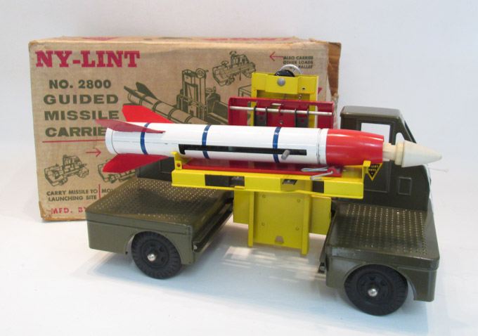 Appraisal: NY-LINT NO METAL TOY the guided missile carrier truck with