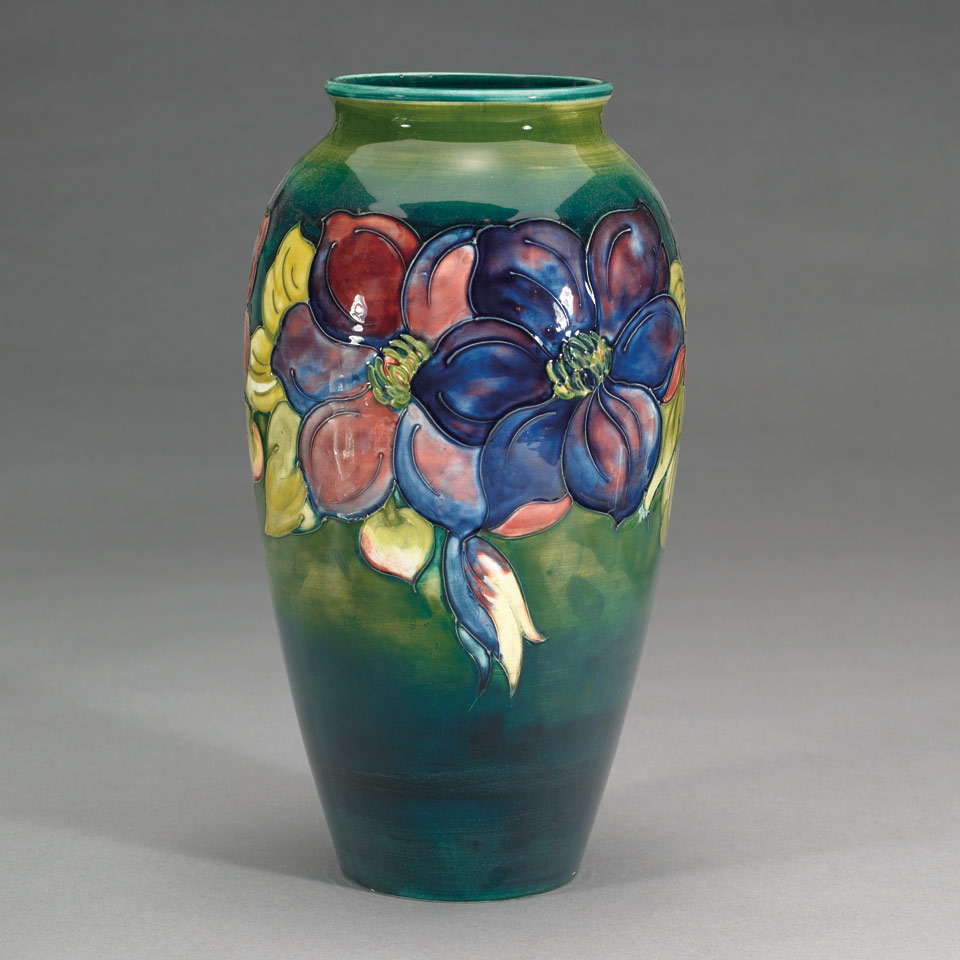 Appraisal: Moorcroft Clematis Vase s impressed marks painted initials in blue