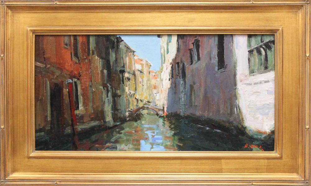 Appraisal: NICK STOQ United States st century oil on board Venice