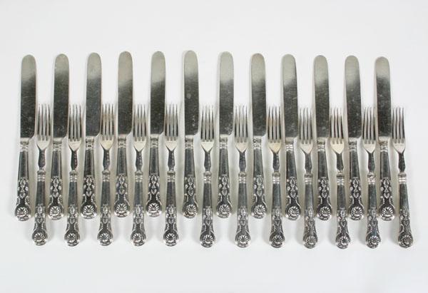 Appraisal: Sheffield sterling knives and forks each with marks for John