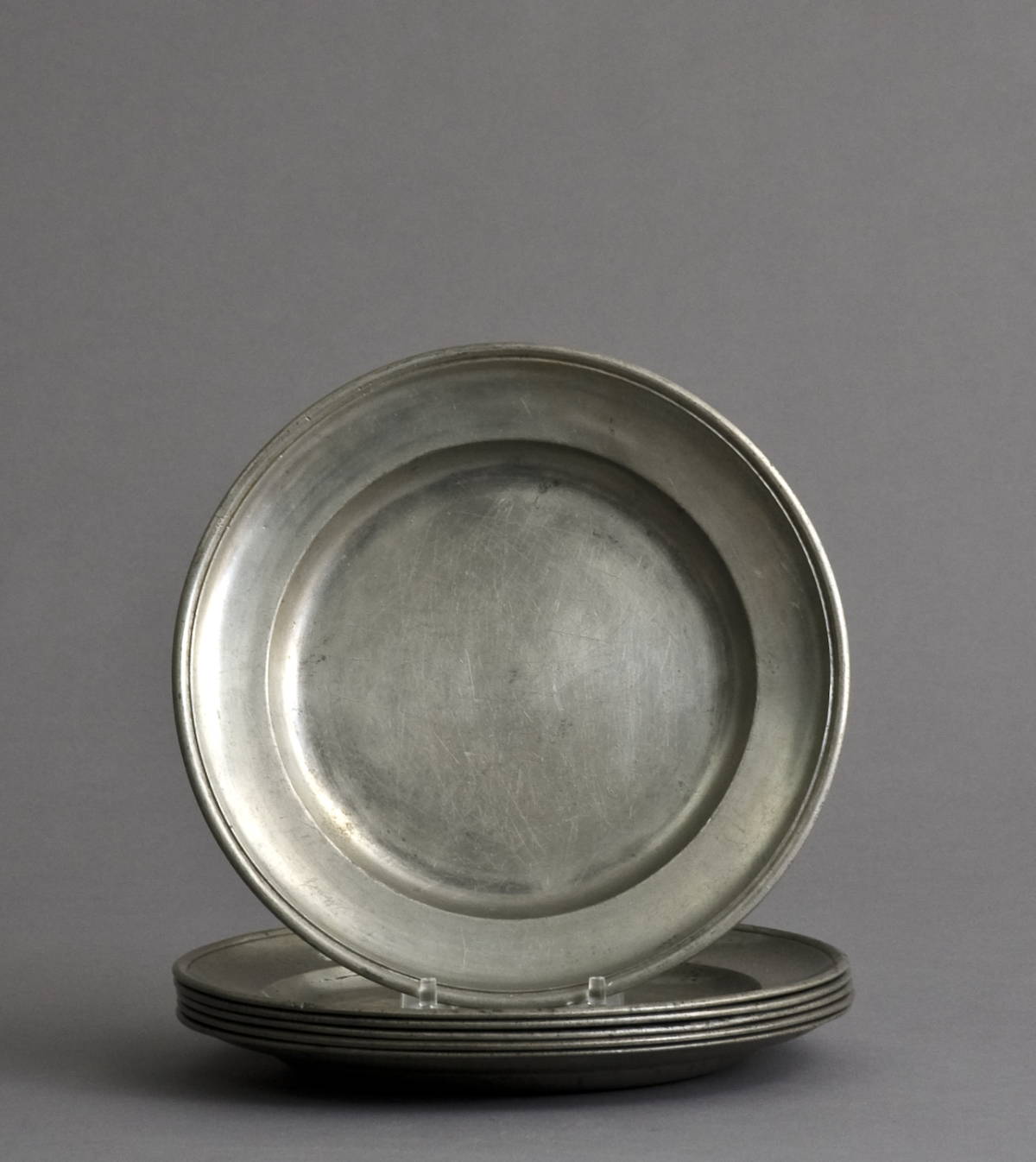 Appraisal: SIX CONTINENTAL PEWTER NINE-INCH PLATES