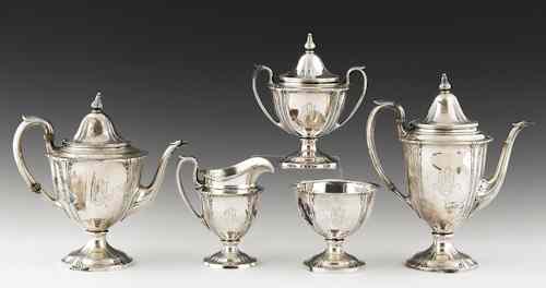 Appraisal: Watson sterling silver five-piece tea and coffee service in the