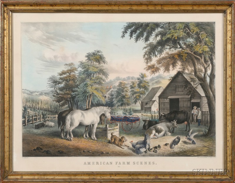 Appraisal: Nathaniel Currier publisher American - American Farm Scenes No Conningham