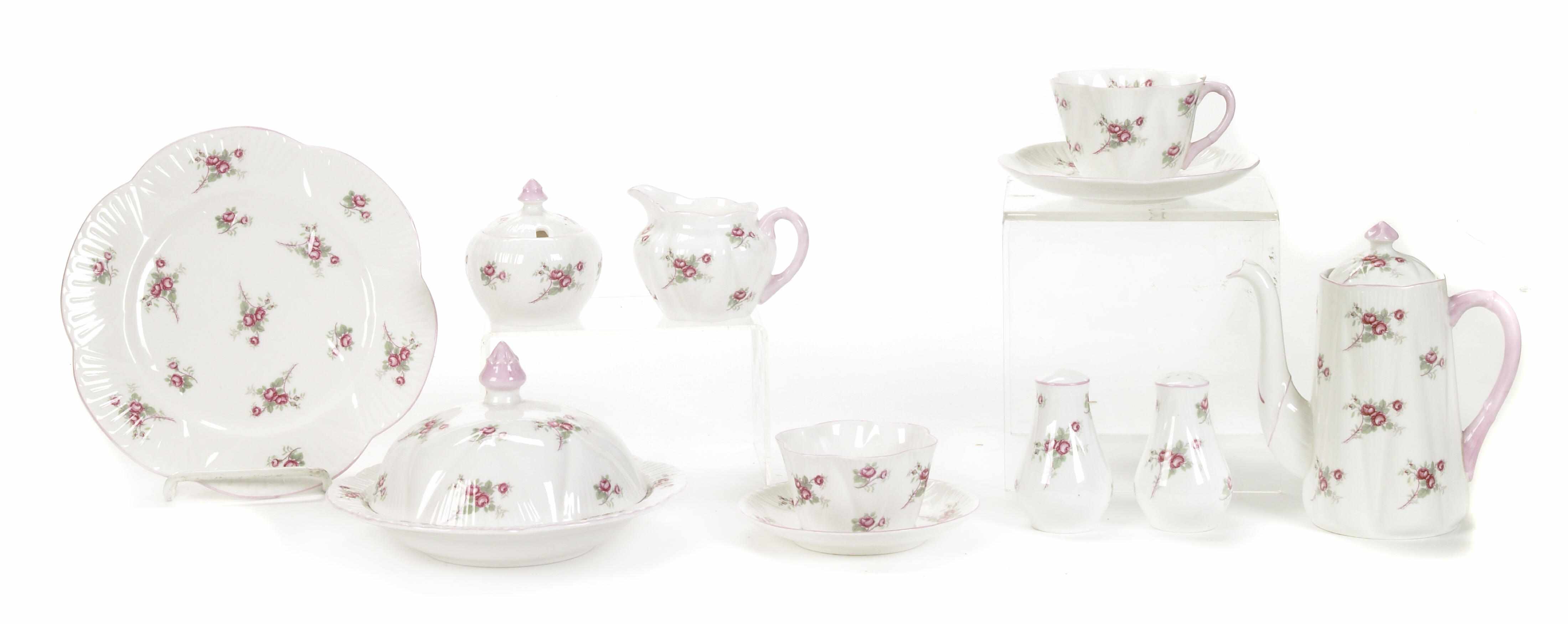 Appraisal: A Shelley porcelain breakfast set in the Rose Spray pattern