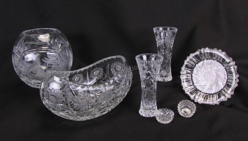 Appraisal: Group of Assorted Glass and Crystal seven pieces total including