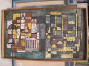 Appraisal: A mixed media impasto Eastern Western City incised signature Ken